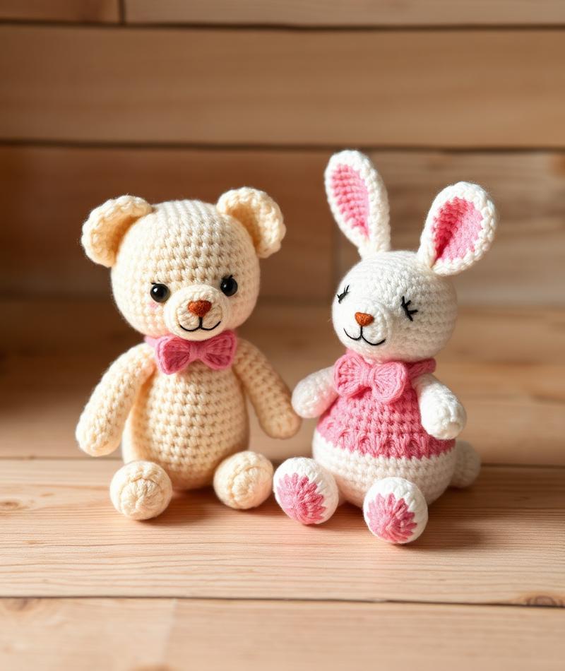 Amigurumi urso e coelhinho